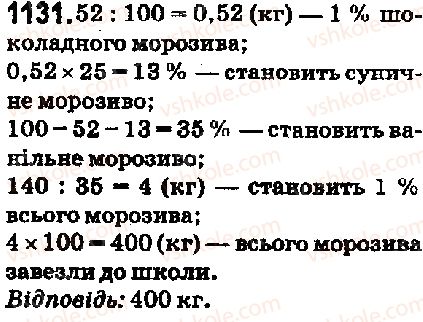фото задание 1131 - 38. знаходження числа за його відсотками - § 5. десяткові дроби