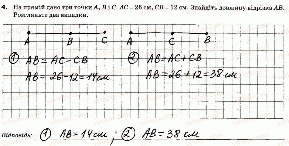 фото задание 4 - варіант 1 - ср-1. натуральні числа. вимірювання відрізків - самостійні роботи