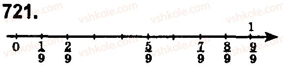 фото задание 721 - § 21. що таке звичайний дріб. порівняння дробів - розділ 5. звичайні дроби
