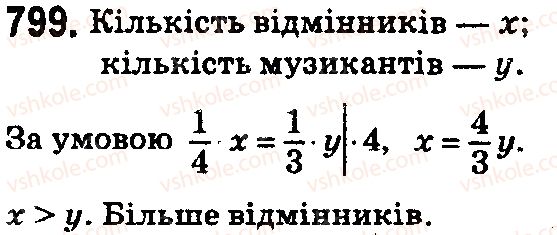 фото задание 799 - § 23. задачі на дроби - розділ 5. звичайні дроби