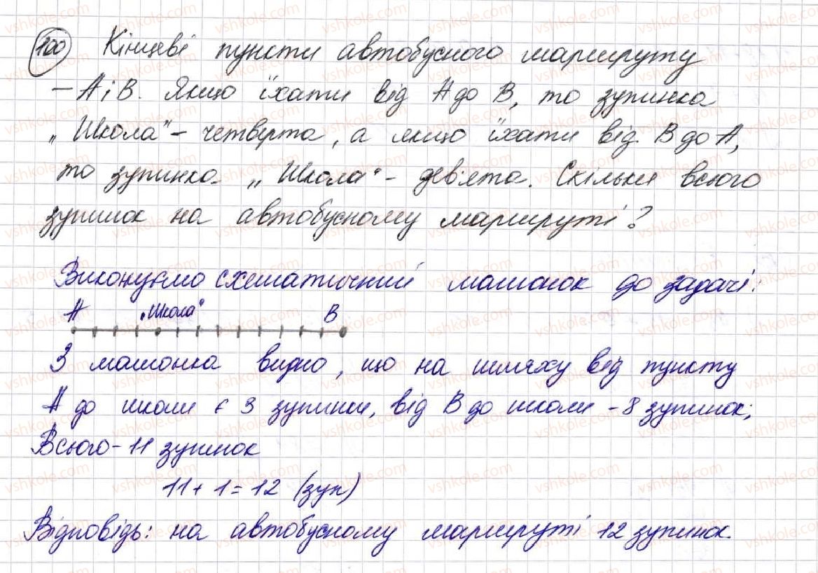 фото задание 100 - § 3. координатний промінь - розділ 1. лічба, вимірювання і числа