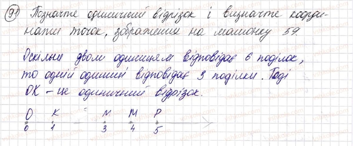 фото задание 91 - § 3. координатний промінь - розділ 1. лічба, вимірювання і числа