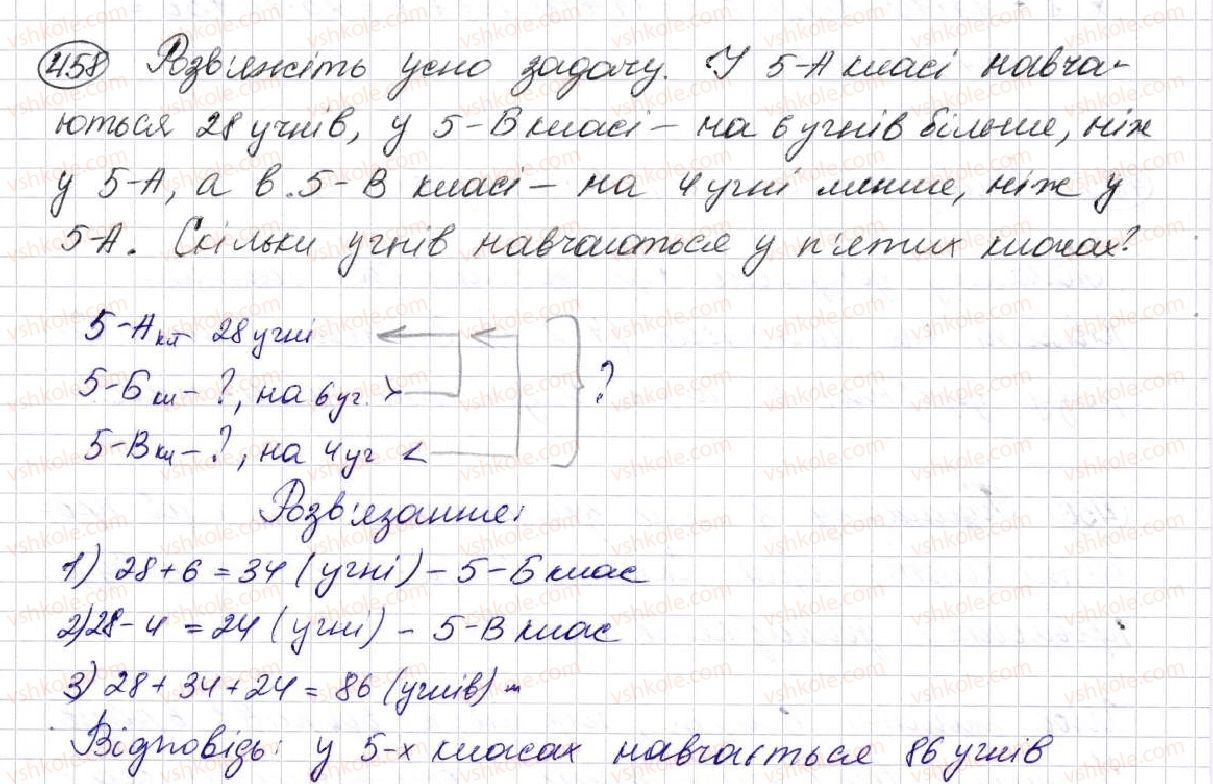фото задание 458 - § 12. розподільний закон - розділ 3. дії другого ступеня з натуральними числами
