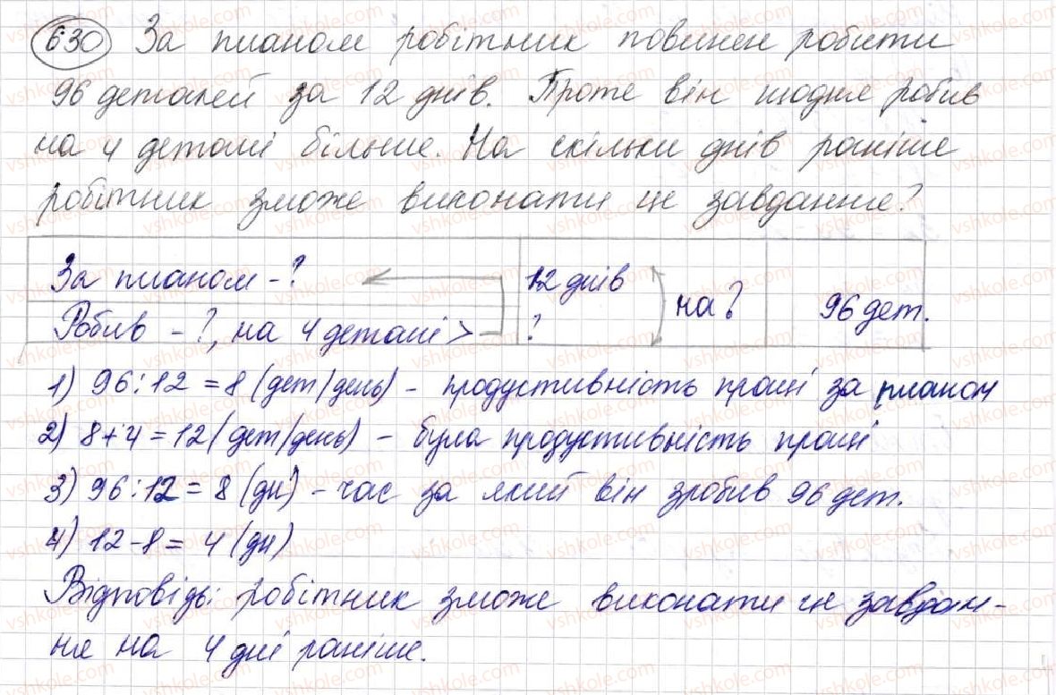 фото задание 630 - § 17. типи задач та способи їх розв’язування - розділ 3. дії другого ступеня з натуральними числами