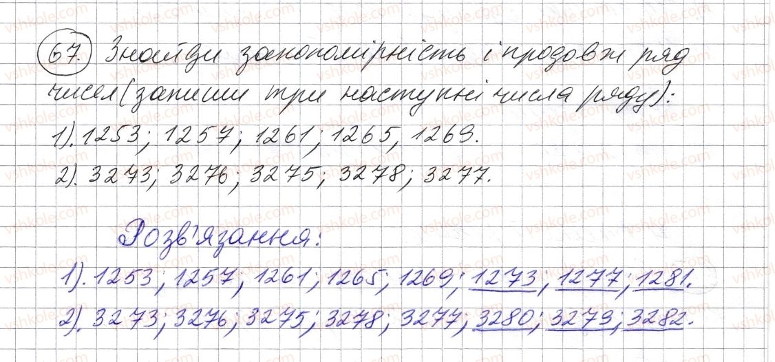 фото задание 67 - § 1. натуральні числа. число нуль. цифри. десятковий запис натуральних чисел - розділ 1. натуральні числа і дії з ними. геометричні фігури і величини