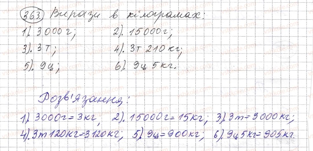 фото задание 363 - § 10. числові вирази. буквені вирази та їх значення. формули - розділ 1. натуральні числа і дії з ними. геометричні фігури і величини