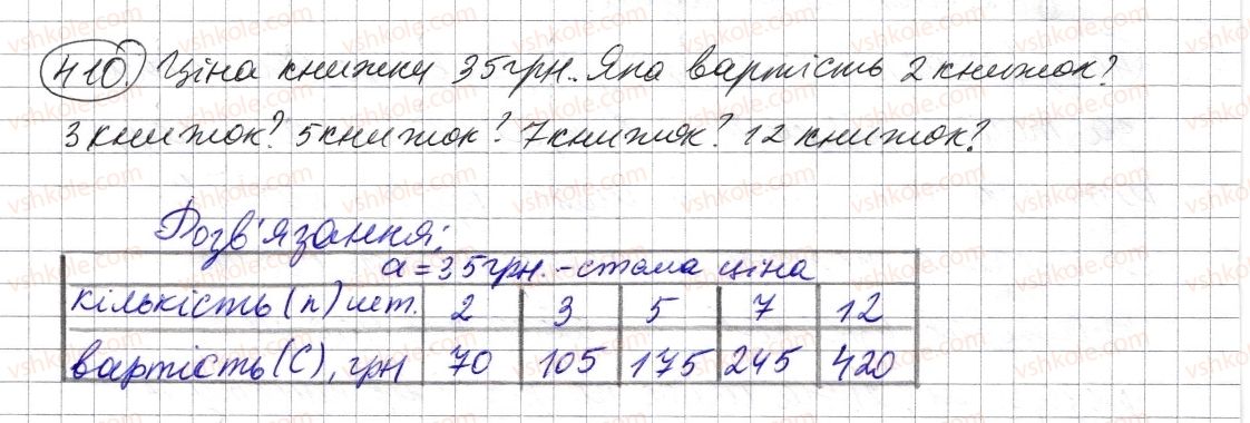 фото задание 410 - § 12. текстові задачі - розділ 1. натуральні числа і дії з ними. геометричні фігури і величини
