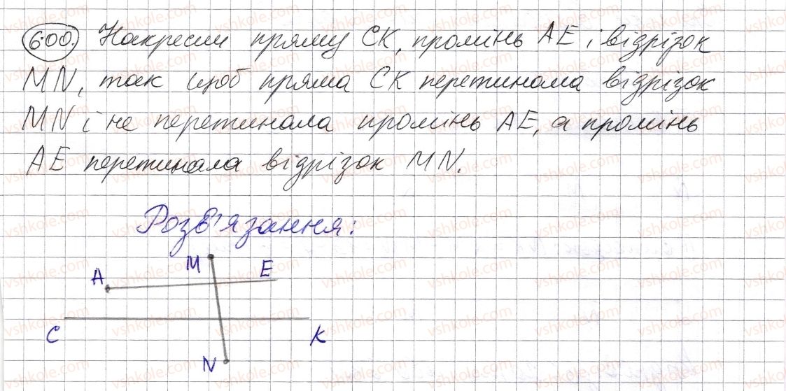 фото задание 600 - § 17. промінь, пряма, площина - розділ 1. натуральні числа і дії з ними. геометричні фігури і величини