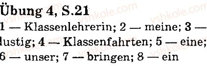 фото задание стр21впр4 - lektion 1. schule