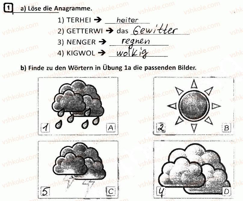 фото задание 1 - stunde 97. wie wird das wetter?/якою буде погода? - stunde 93-102