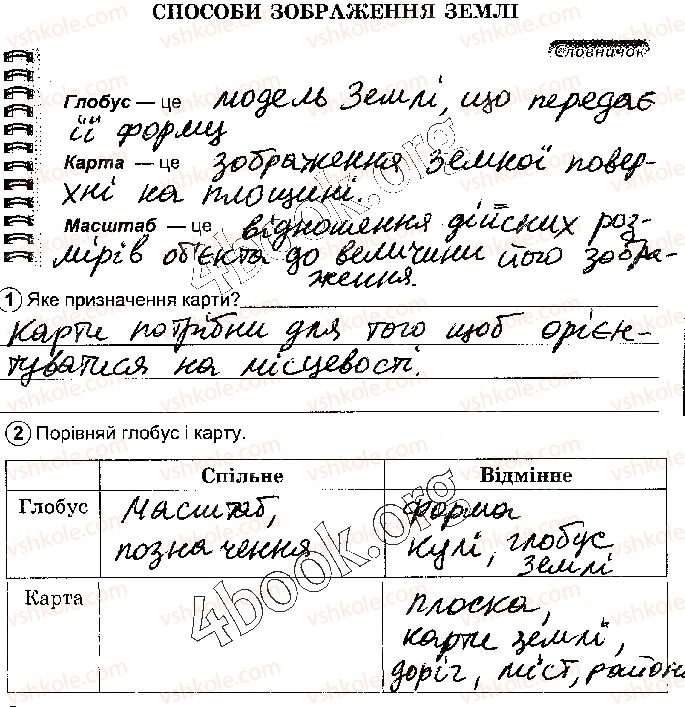 фото задание стр52 - тема 1. форма і розміри землі - розділ 3. земля - планета сонячної системи