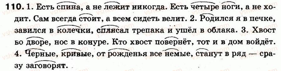 фото задание 110 - § 8. проверяемые написания безударных гласных в корне слова - фонетика. графика. орфоэпия. орфография