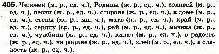 фото задание 405 - § 28. имя существительное. значение существительного. число и род существительного - морфология