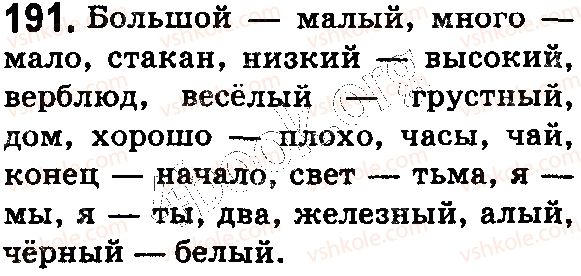 фото задание 191 - § 47. группы слов по значению: антонимы - лексикология. фразеология