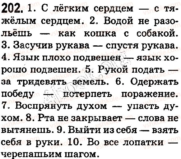 фото задание 202 - § 48–49. понятие о фразеологии. фразеологизмы - лексикология. фразеология
