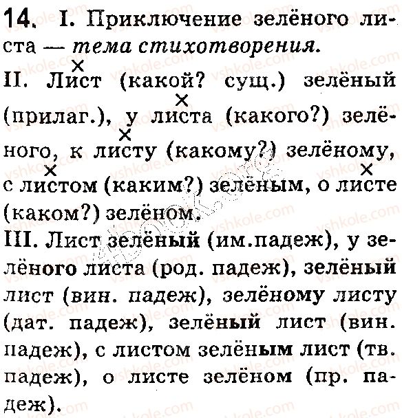 фото задание 14 - § 3. части речи. имя существительное. имя прилагательное. глагол. наиболее употребительные наречия - повторение изученного в начальной школе