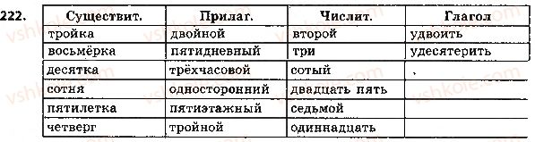 фото задание 222 - 47. имя числительное - состав слова. морфология