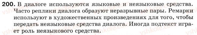 фото задание 200 - урок 23. диалог. языковые и неязыковые средства, используемые в диалоге - уроки 16-30