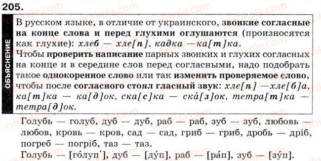 фото задание 205 - урок 24. звонкие и глухие согласные - уроки 16-30