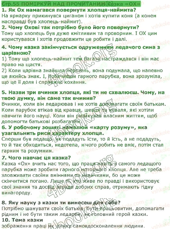 фото задание ст55 - народні казки - світ фантазії та мудрості