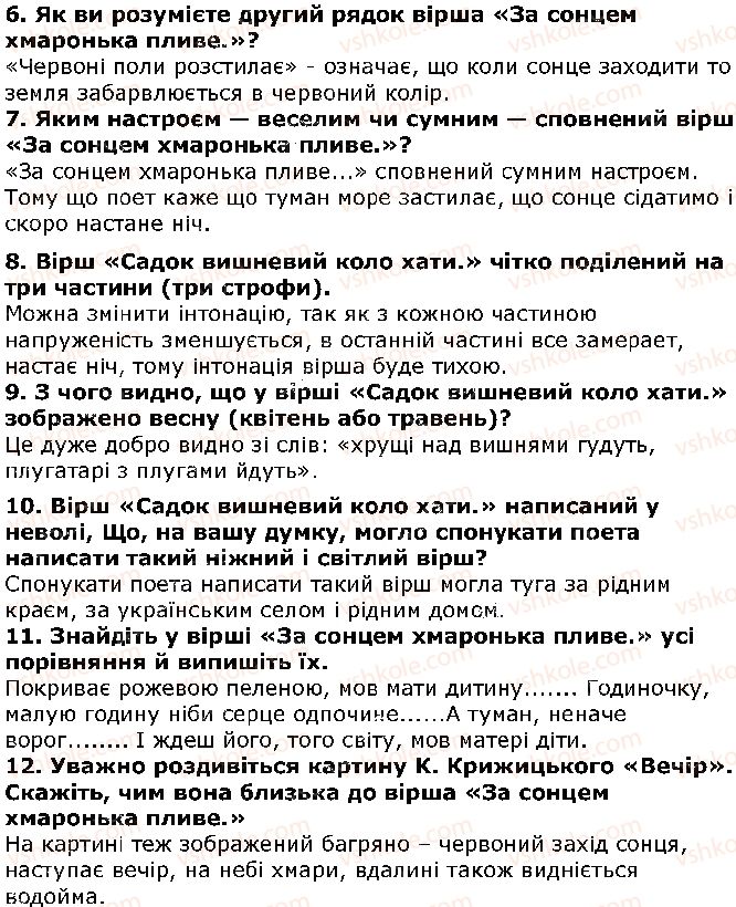 фото задание ст197 - тарас шевченко. у бур’янах. за сонцем хмаронька пливе - рідна україна. світ природи