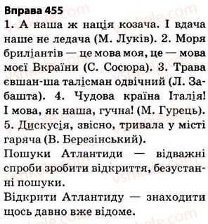 фото задание 455 - § 32. написання слів іншомовного походження - фонетика. графіка. орфоепія. орфографія