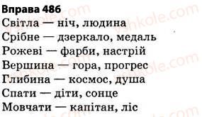 фото задание 486 - § 34. однозначні й багатозначні слова. використання багатозначних слів у прямому й переносному значеннях - лексикологія