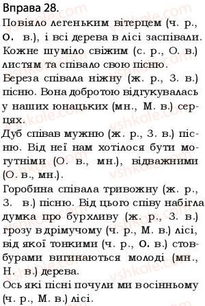 фото задание 28 - § 3. прикметник. голосні у відмінкових закінченнях прикметників - повторення вивченого в початкових класах