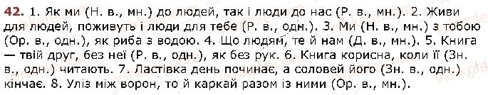 фото задание 42 - § 3. лексичне значення слова - повторення вивченого в початкових класах. текст. речення. слово