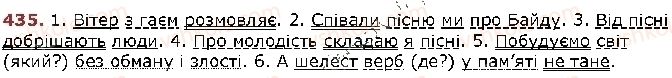 фото задание 435 - § 37. другорядні члени речення: додаток, означення, обставини - відомості з синтаксису й пунктуації