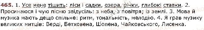 фото задание 465 - § 39. узагальнювальне слово при однорідних членах речення - відомості з синтаксису й пунктуації