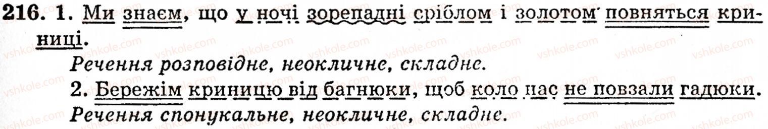 фото задание 216 - § 12. складне речення - синтаксис і пунктуація