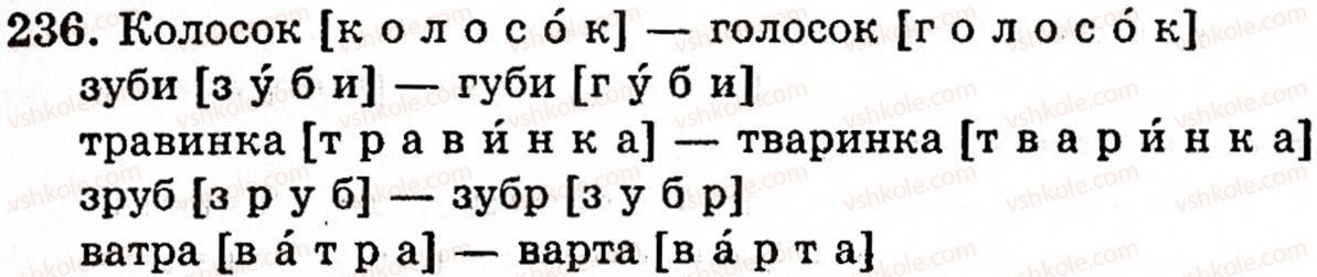 фото задание 236 - § 15. звуки мови і звуки мовлення. звуки голосні й приголосні. приголосні дзвінкі та глухі, тверді й м'які - фонетика. орфоепія. графіка. орфографія
