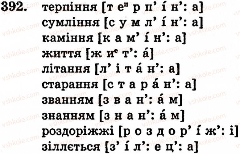фото задание 392 - § 28. подвоєні літери - фонетика. орфоепія. графіка. орфографія