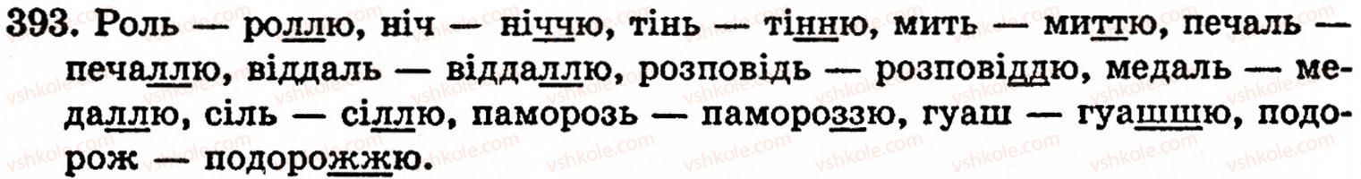 фото задание 393 - § 28. подвоєні літери - фонетика. орфоепія. графіка. орфографія
