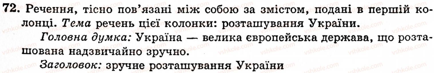фото задание 72 - § 2. текст, його ознаки. тема й головна думка тексту. мікротеми тексту. поділ тексту на абзаци - поняття про текст