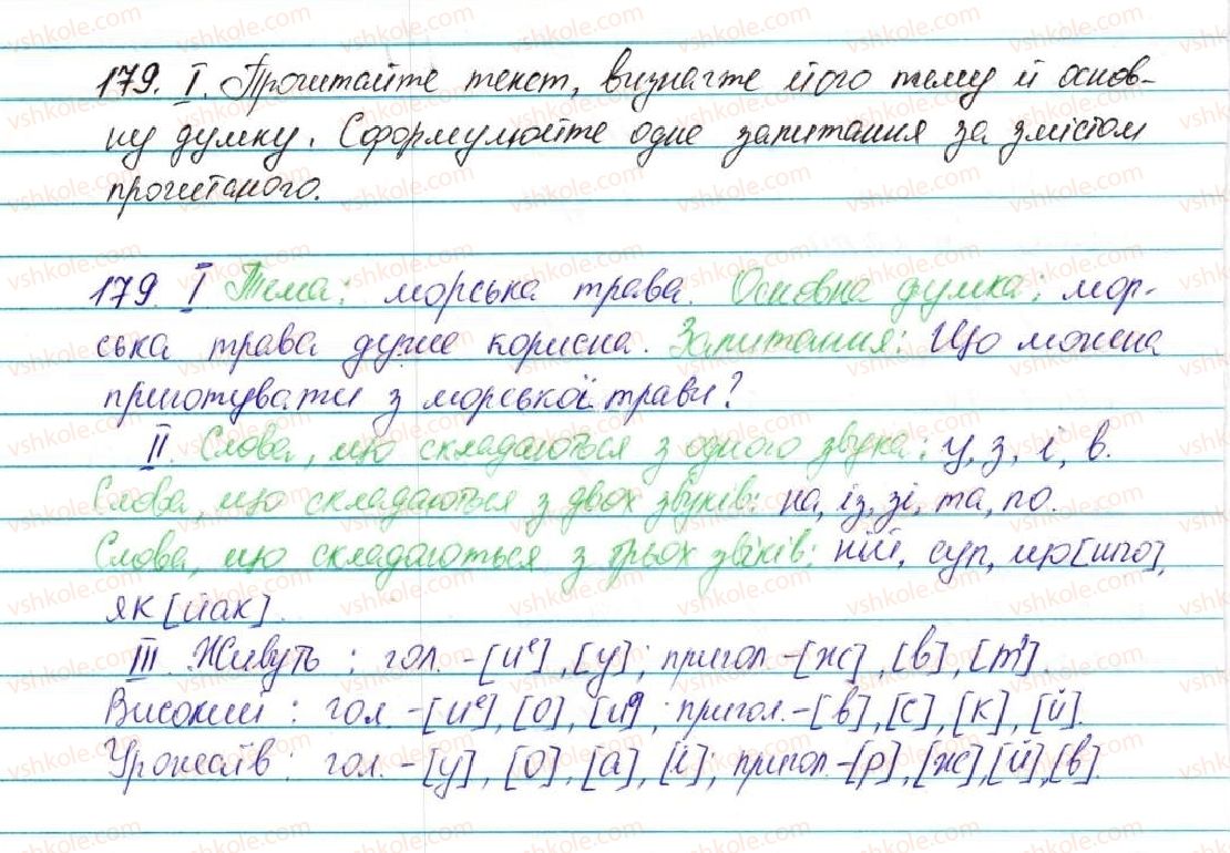 фото задание 179 - § 23. звуки мови і звуки мовлення. звуки голосні та приголосні - фонетика графіка. орфоепія. орфографія