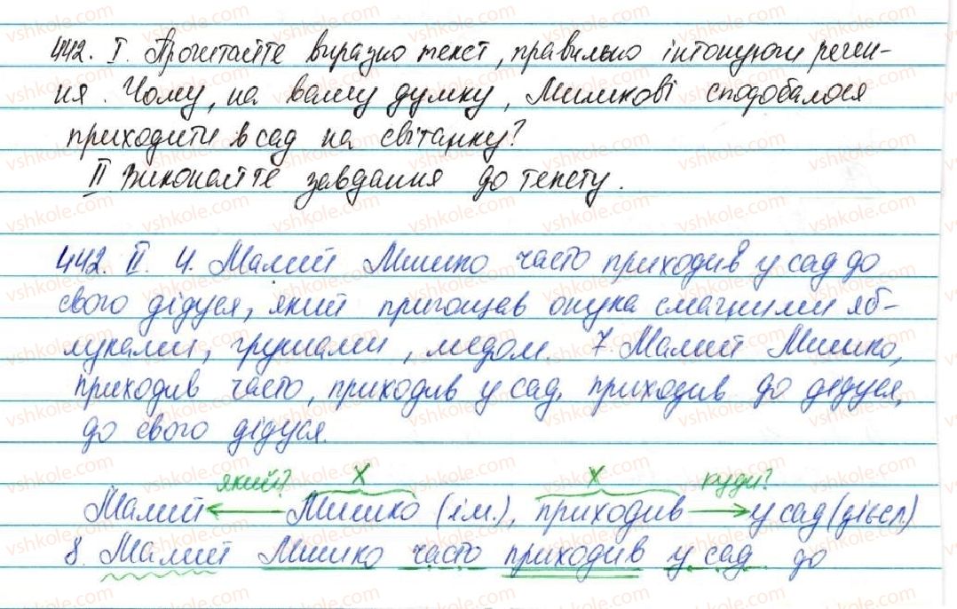 фото задание 442 - § 55. синтаксис і пунктуація - повторення та узагальнення в кінці року