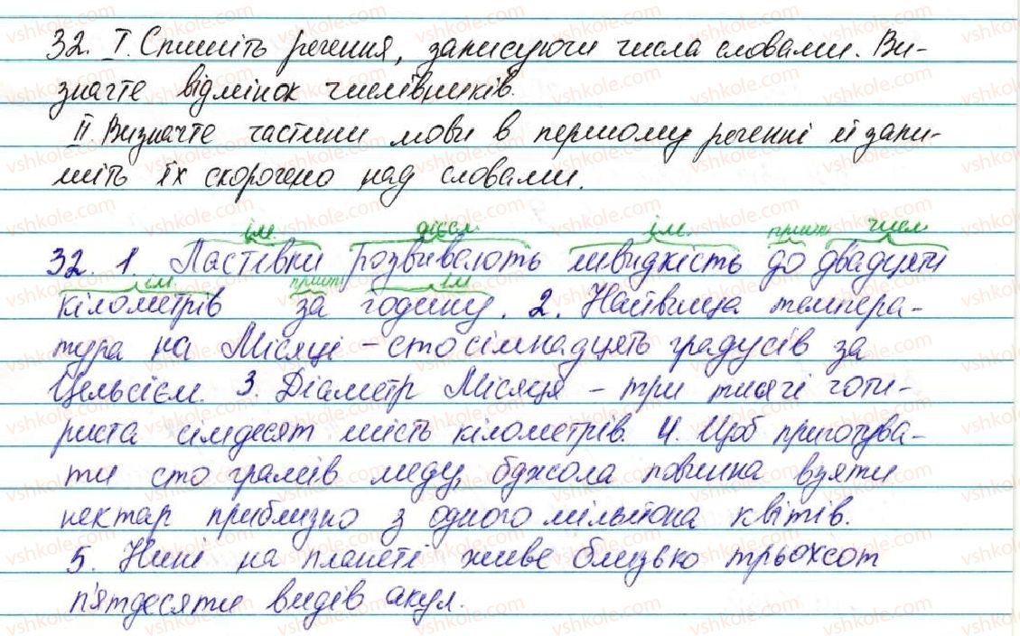 фото задание 32 - § 3. числівник - вступ. повторення вивченого в початкових класах