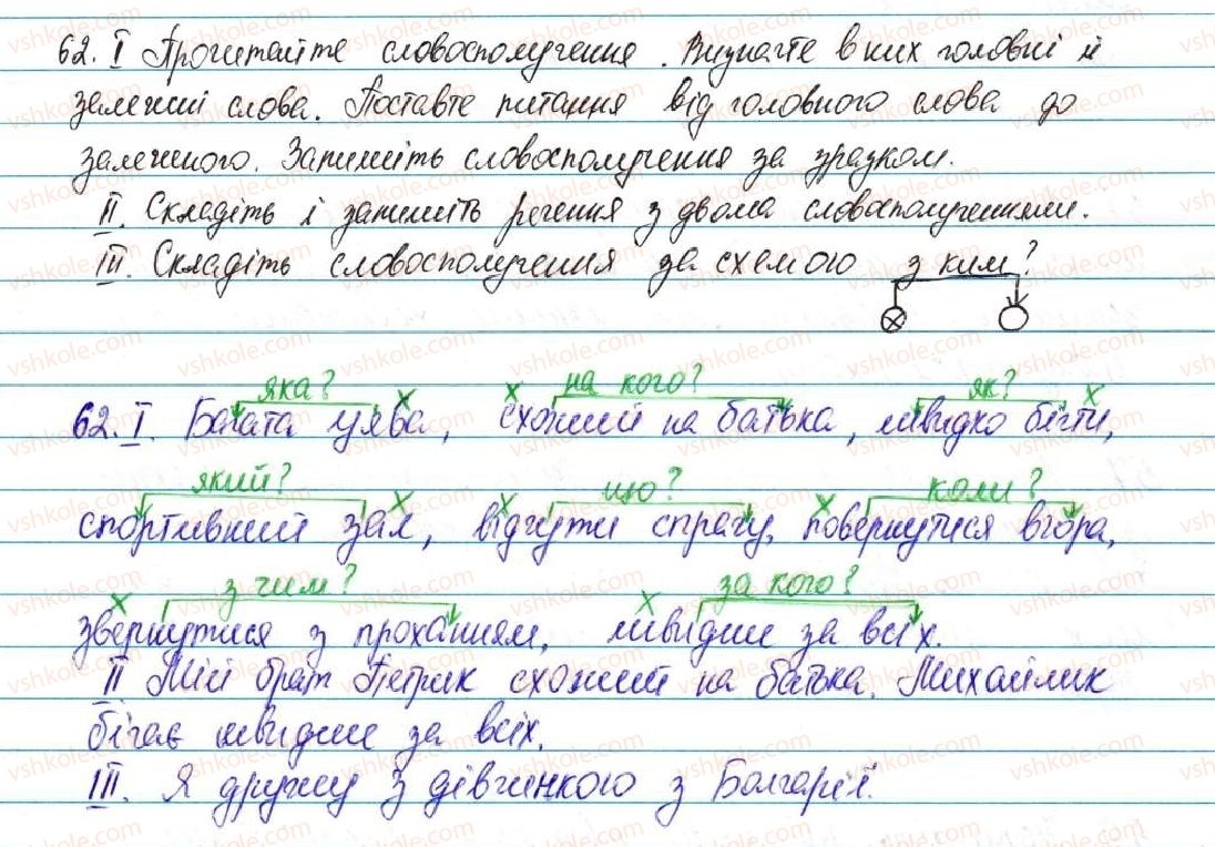 фото задание 62 - § 8. словосполучення - відомості із синтаксису та пунктуації