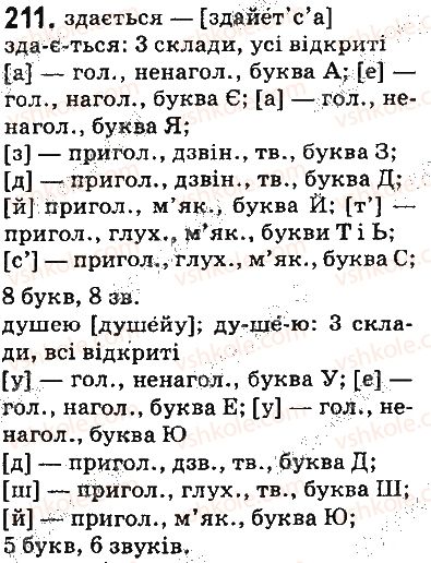 фото задание 211 - § 25. наголос - фонетика. орфоепія. графіка. орфографія