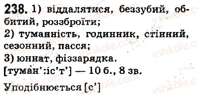 фото задание 238 - § 28. подвоєні букви на позначення збігу однакових приголосних - фонетика. орфоепія. графіка. орфографія