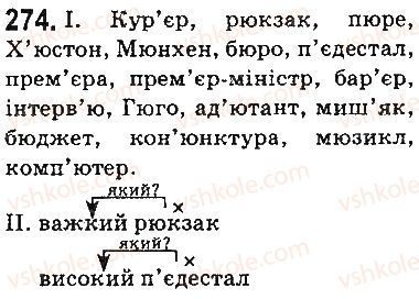 фото задание 274 - § 32. написання слів іншомовного походження - фонетика. орфоепія. графіка. орфографія