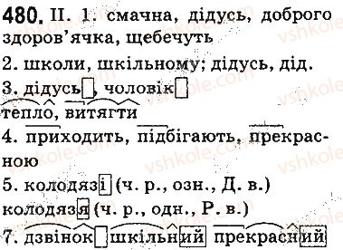 фото задание 480 - § 59. будова слова. словотвір. орфографія - повторення й узагальнення вивченого в п'ятому класі