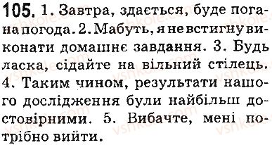 фото задание 105 - § 12. звертання. вставні слова - відомості із синтаксису та пунктуації. елементи стилістики