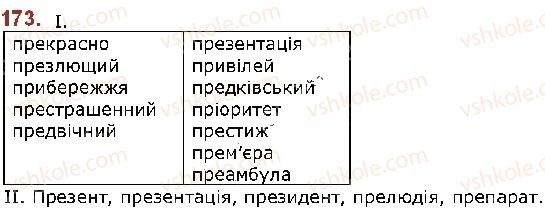 фото задание 173 - § 22. написання префіксів пре-, при-, прі- - будова слова. орфографія