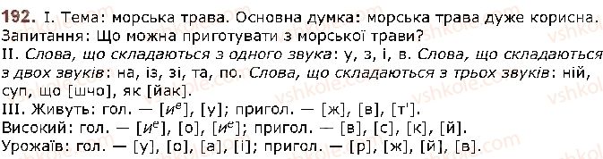 фото задание 192 - § 25. звуки мови і звуки мовлення. звуки голосні та приголосні - фонетика. графіка. орфоепія. орфографія