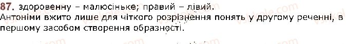 фото задание 87 - § 11. антоніми - лексикологія