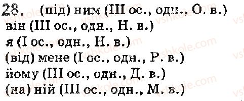 фото задание 28 - § 3. займенник. особові займенники. дієслово - повторення вивченого в початкових класах