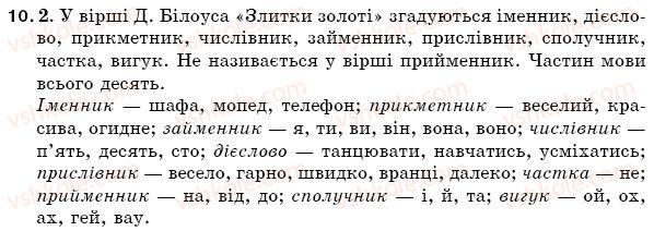 фото задание 10 - § 2. частини мови. основні способо їх розпізнавання - повторення вивченого в початкових класах